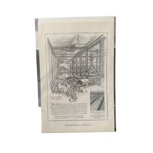 Vintage 1918 Detroit Steel Products Company Full Efficiency Advertisement Ad Adv